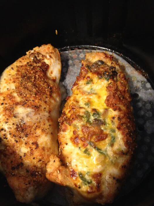 Juicy and tender air fryer stuffed chicken breast in just 25 mins Air