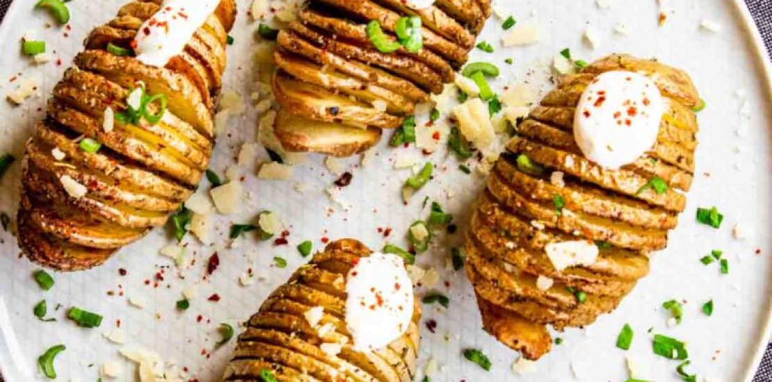 Pommes de Terre Hasselback Croustillantes à la Friteuse à Air